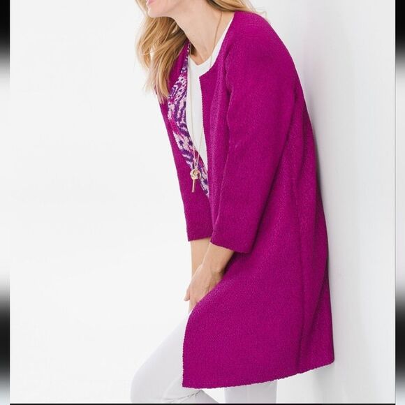 Travelers Collection Reversible Crushed Ikat Jacket Size 0 = XS - Picture 2 of 9